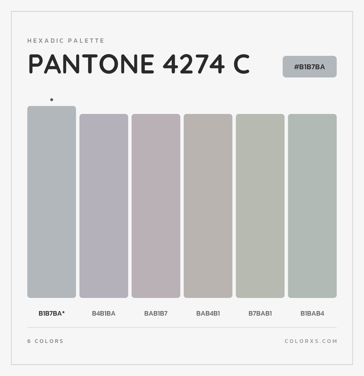 PANTONE 4274 C - Hexadic Color Palette