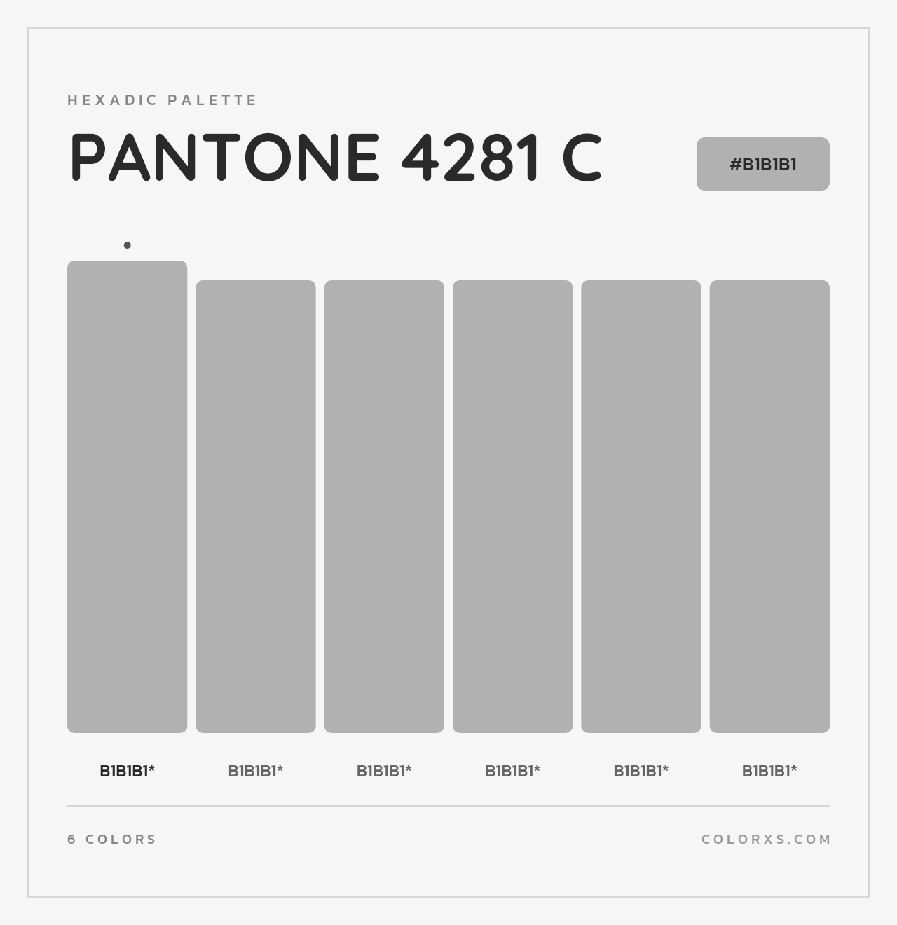 PANTONE 4281 C - Hexadic Color Palette