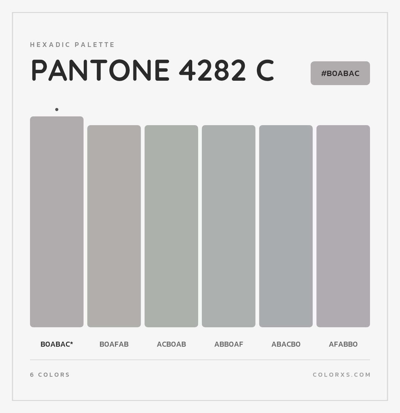 PANTONE 4282 C - Hexadic Color Palette