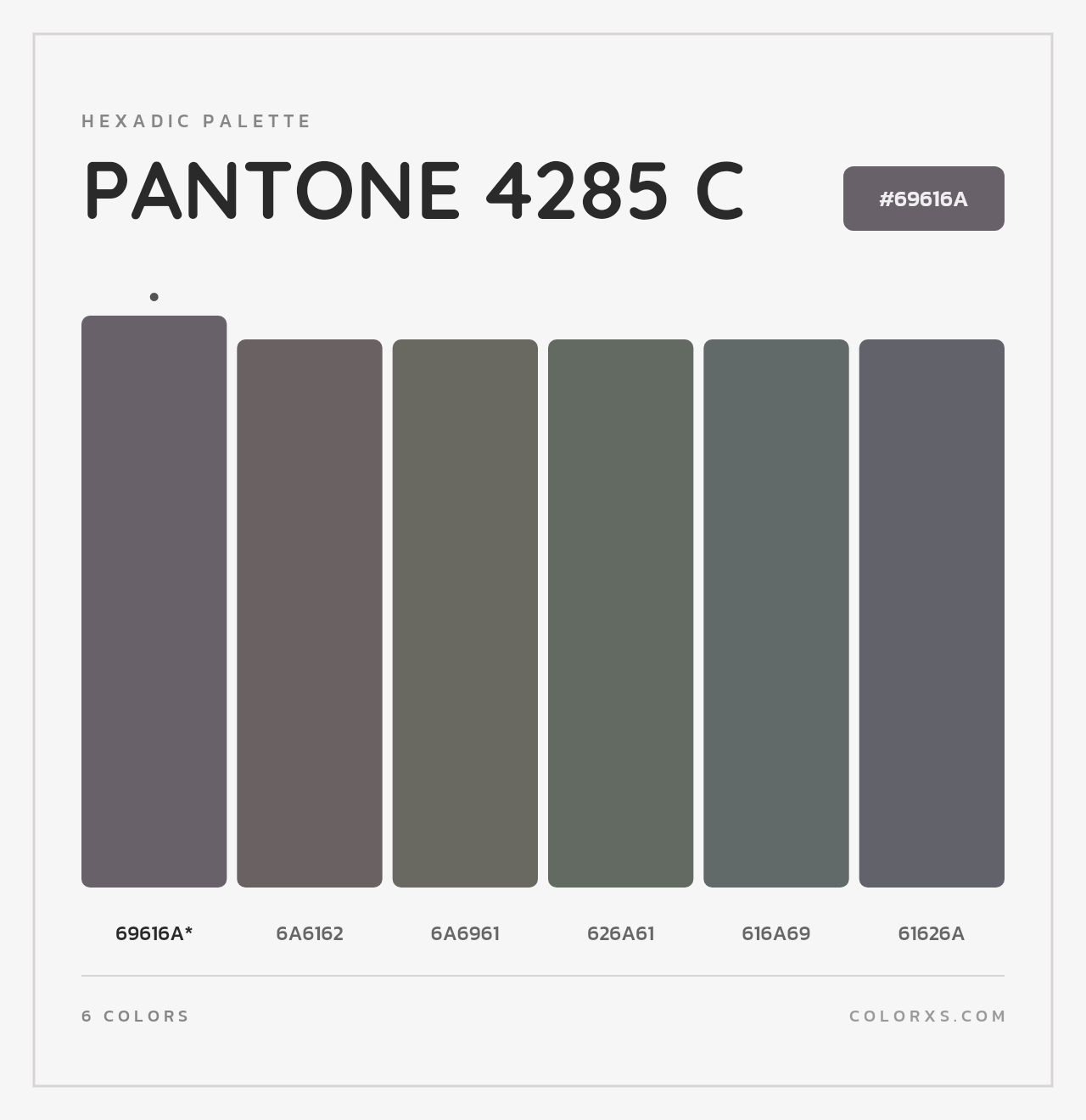 PANTONE 4285 C - Hexadic Color Palette