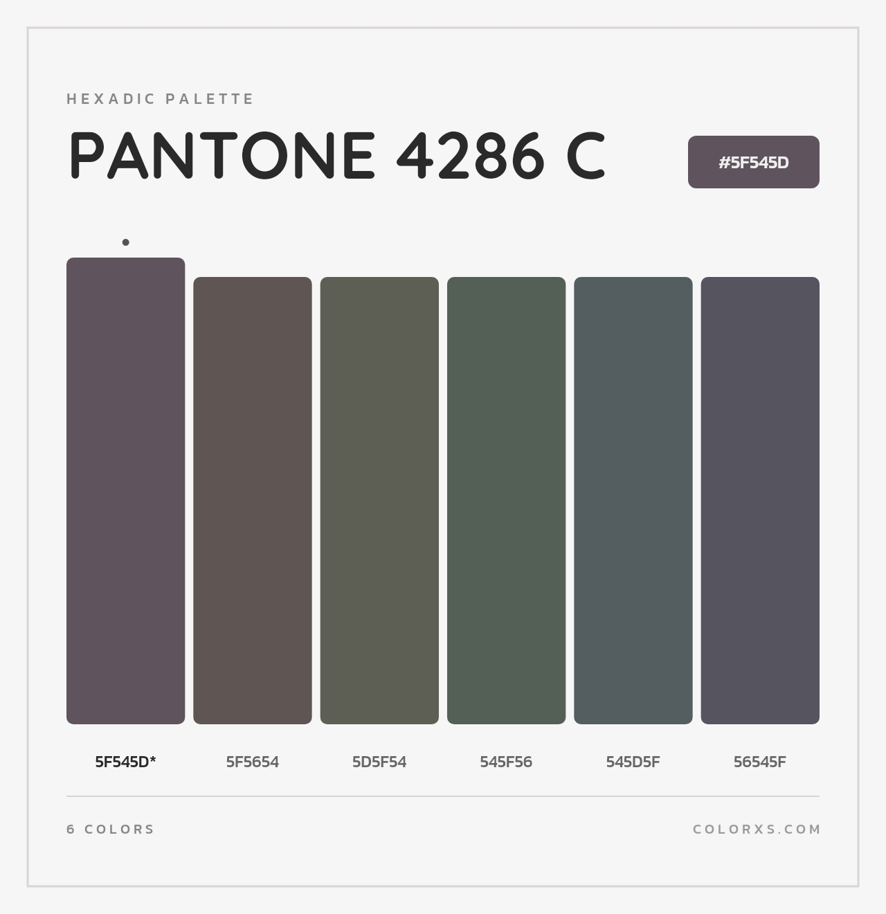 PANTONE 4286 C - Hexadic Color Palette