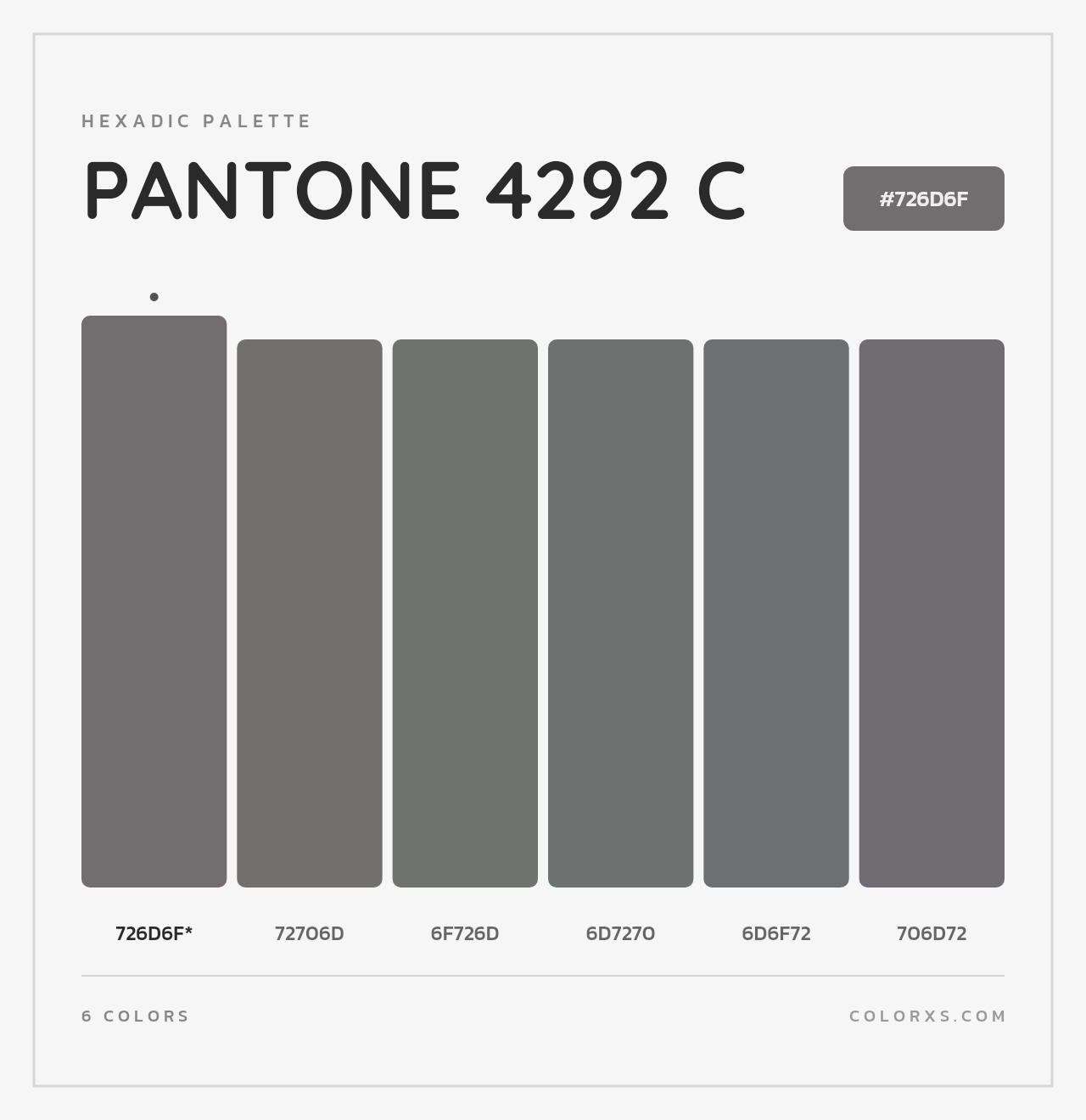 PANTONE 4292 C - Hexadic Color Palette