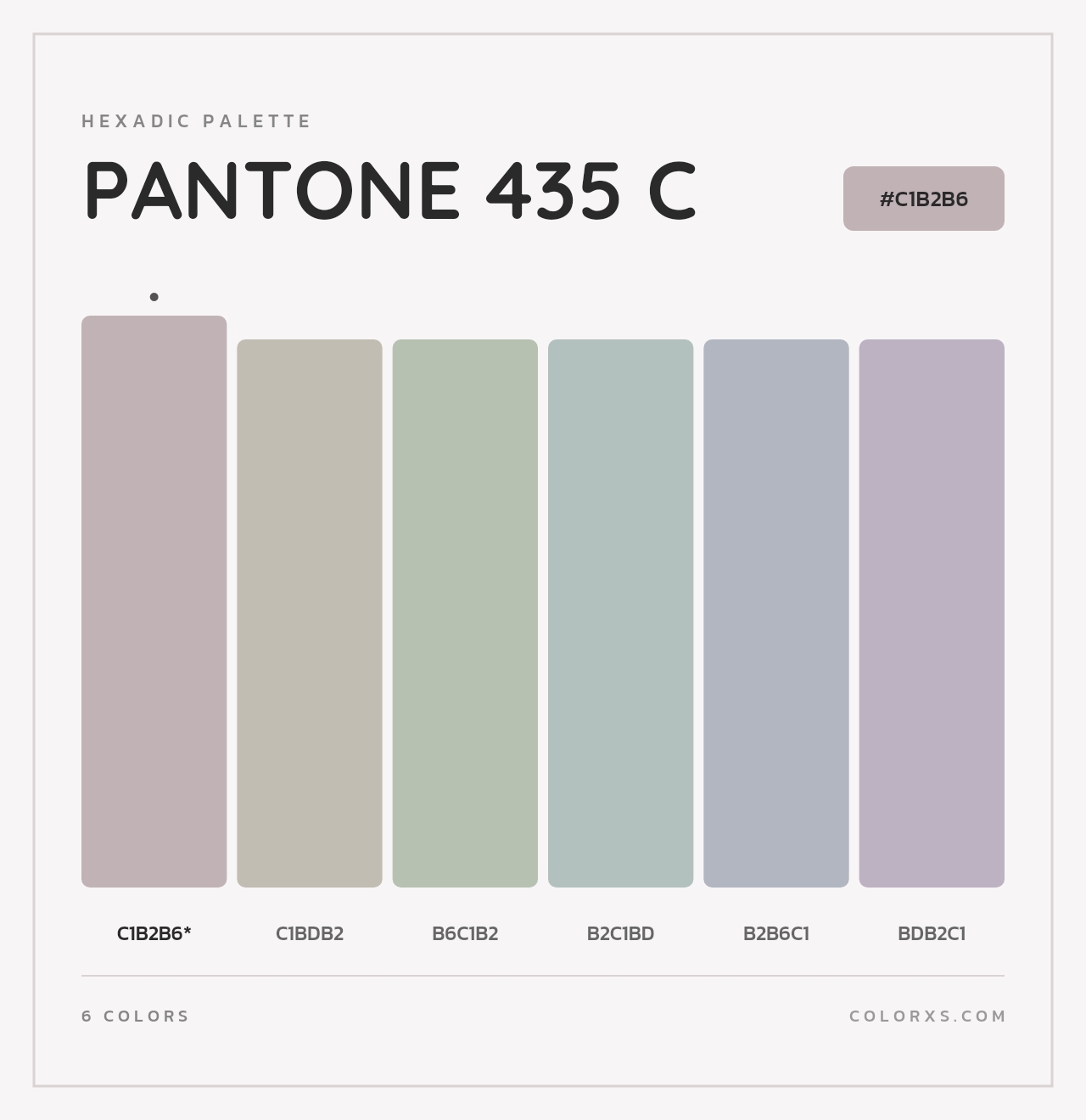 PANTONE 435 C - Hexadic Color Palette