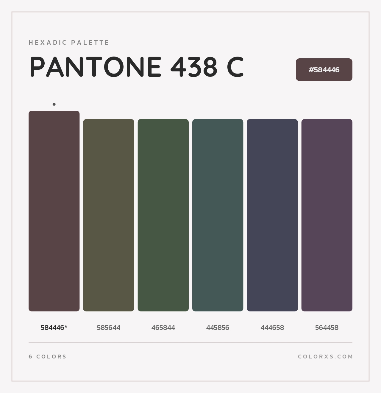 PANTONE 438 C - Hexadic Color Palette