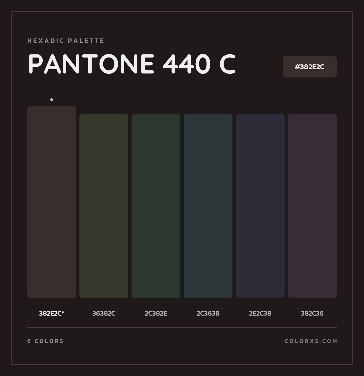 PANTONE 440 C - Hexadic Color Palette