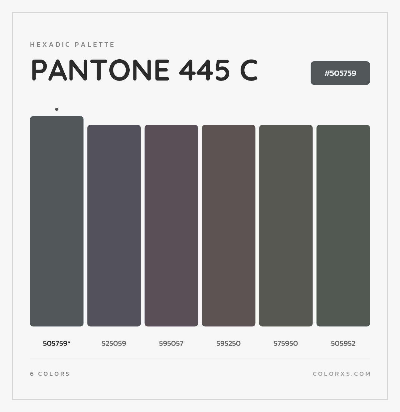 PANTONE 445 C - Hexadic Color Palette