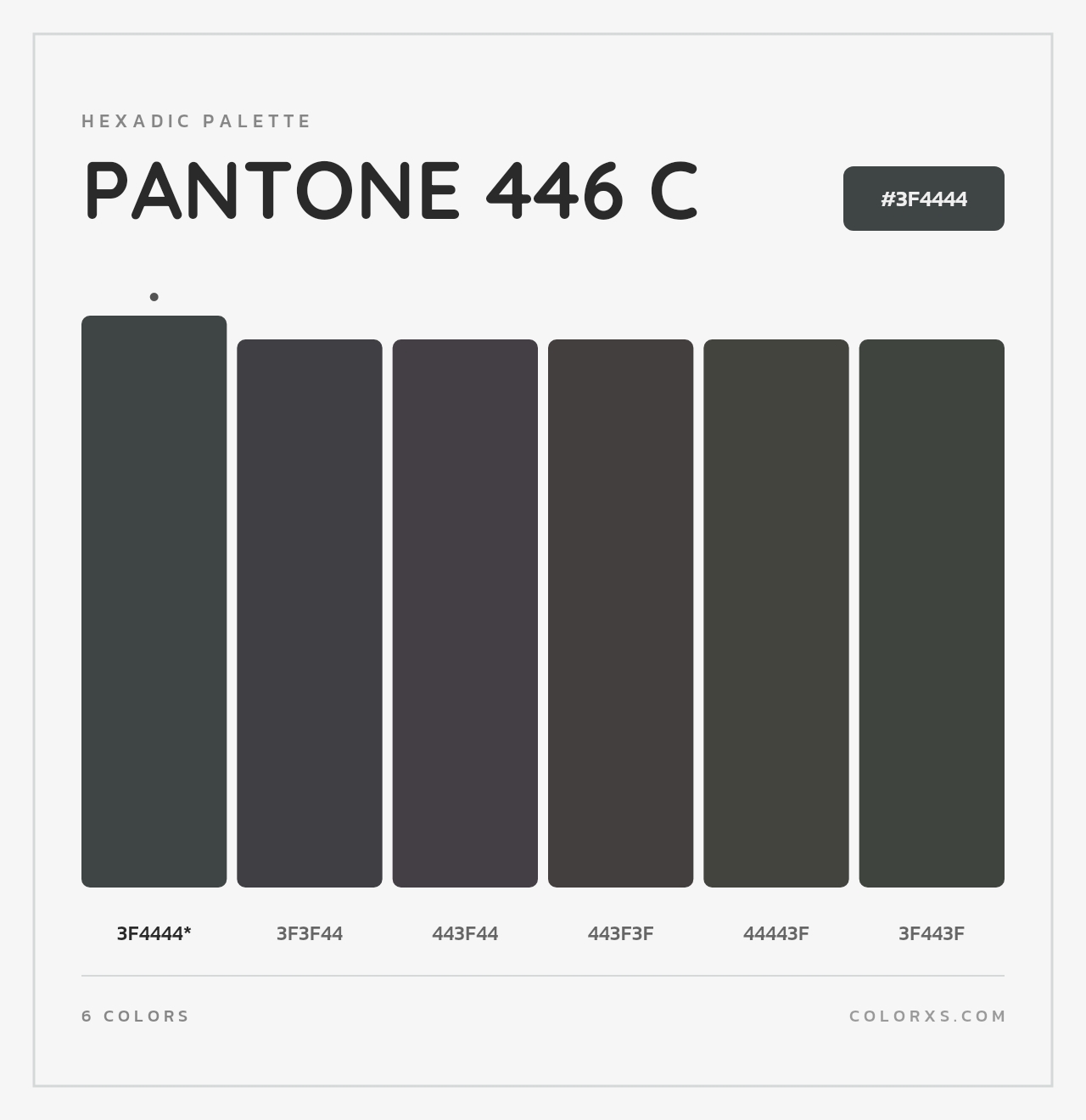 PANTONE 446 C - Hexadic Color Palette