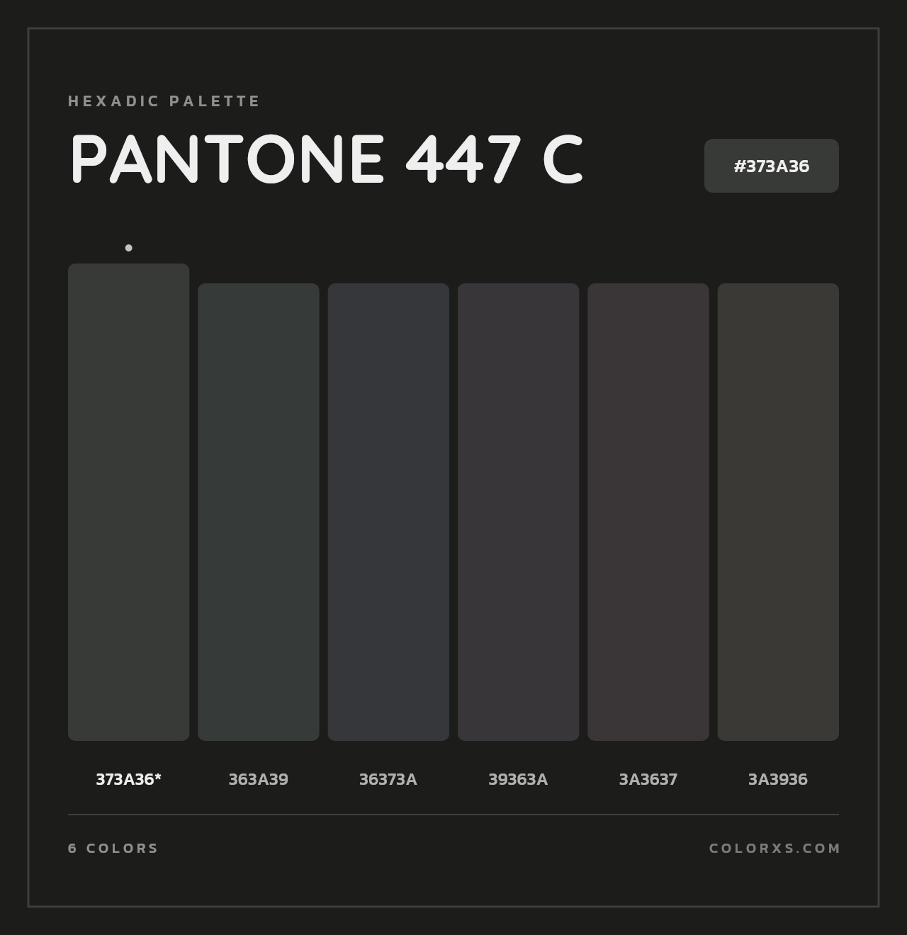 PANTONE 447 C - Hexadic Color Palette