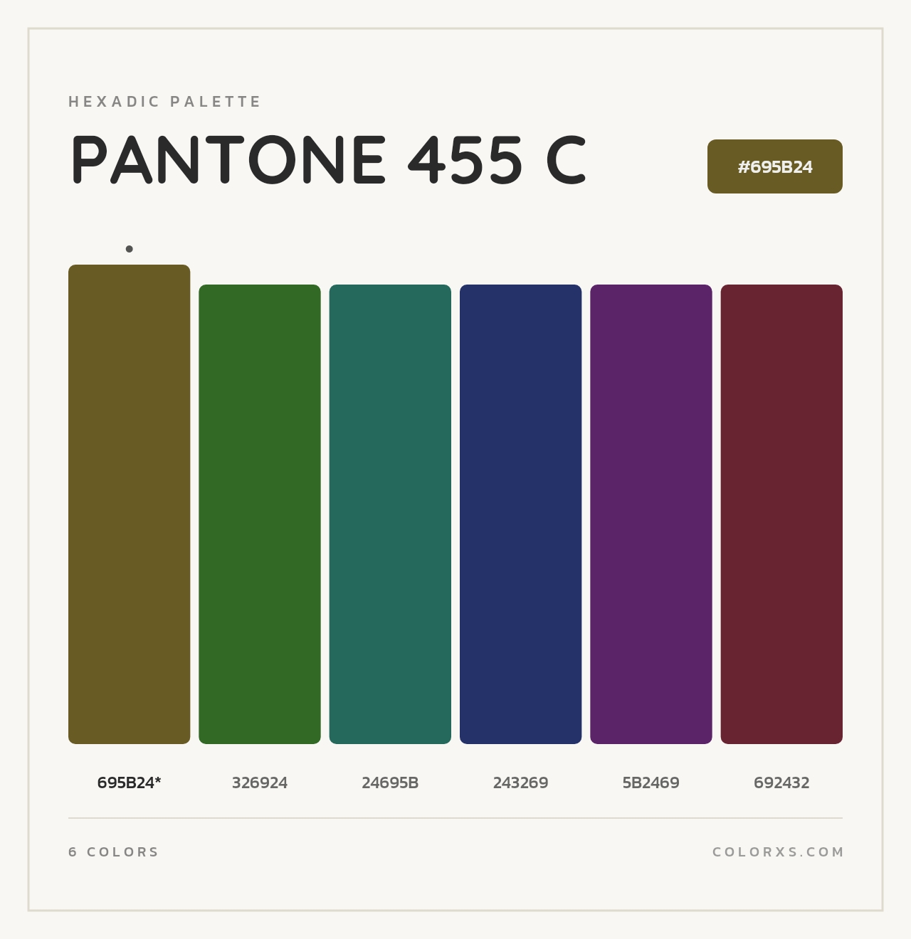 PANTONE 455 C - Hexadic Color Palette