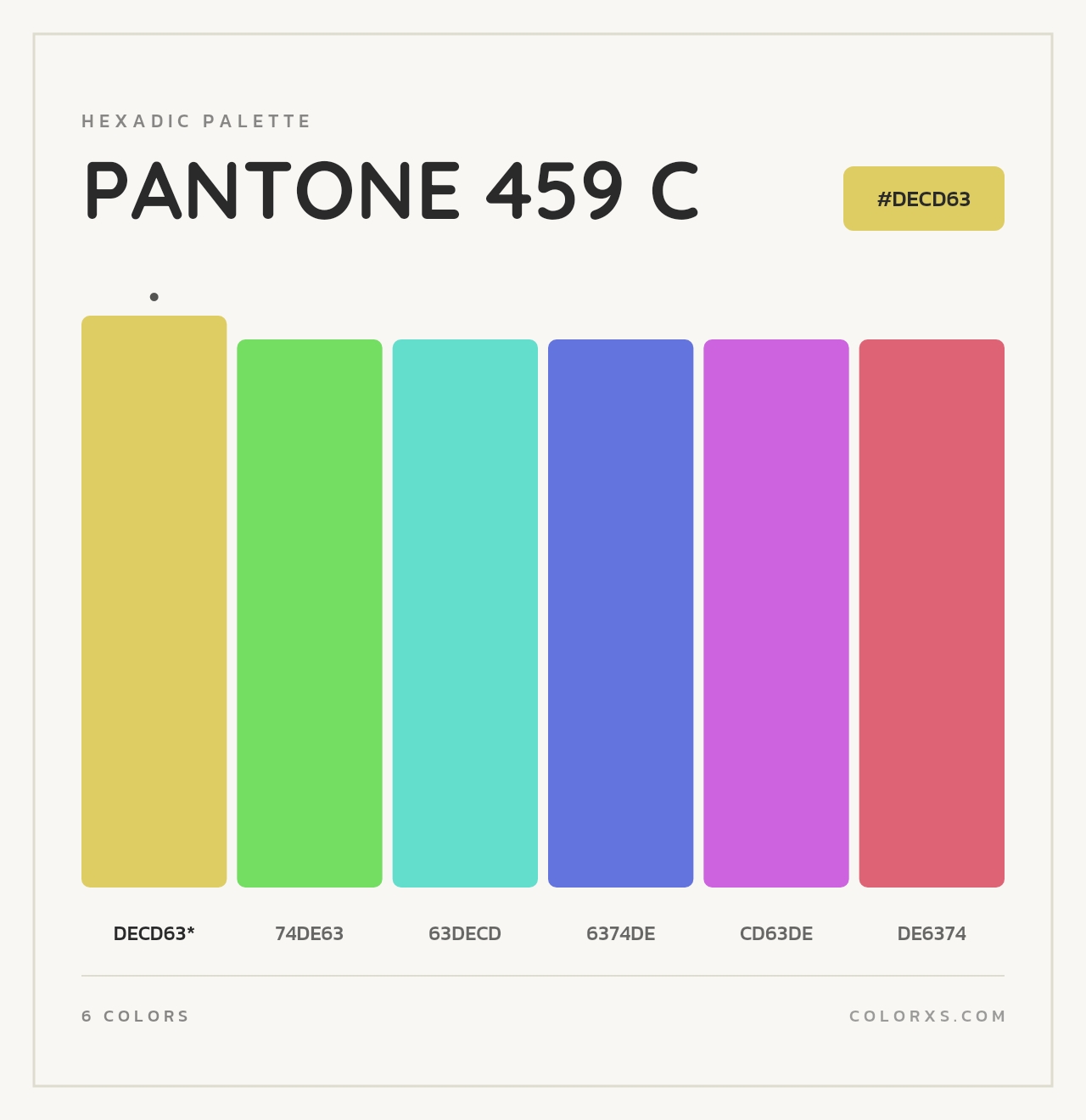 PANTONE 459 C - Hexadic Color Palette