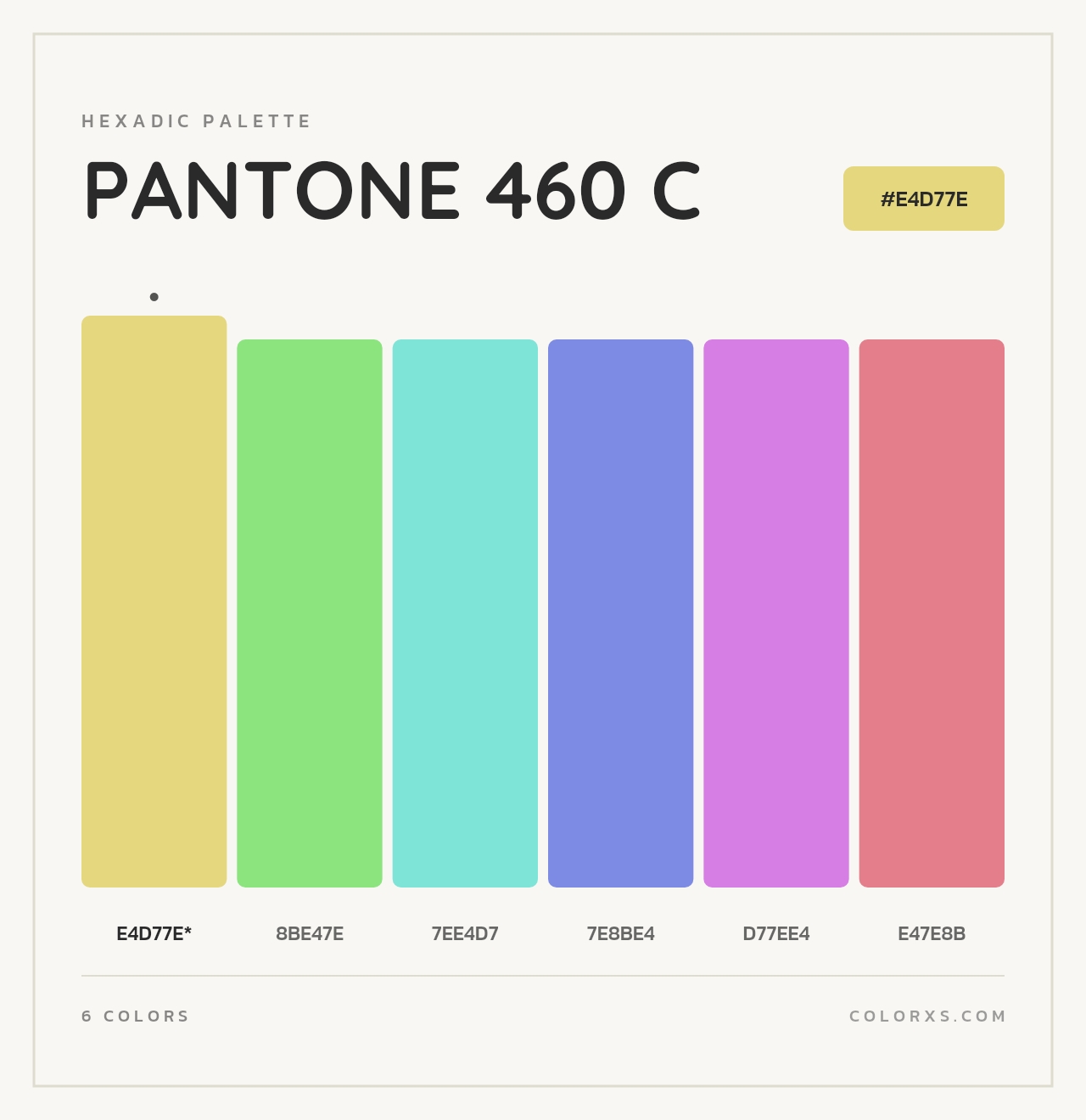 PANTONE 460 C - Hexadic Color Palette