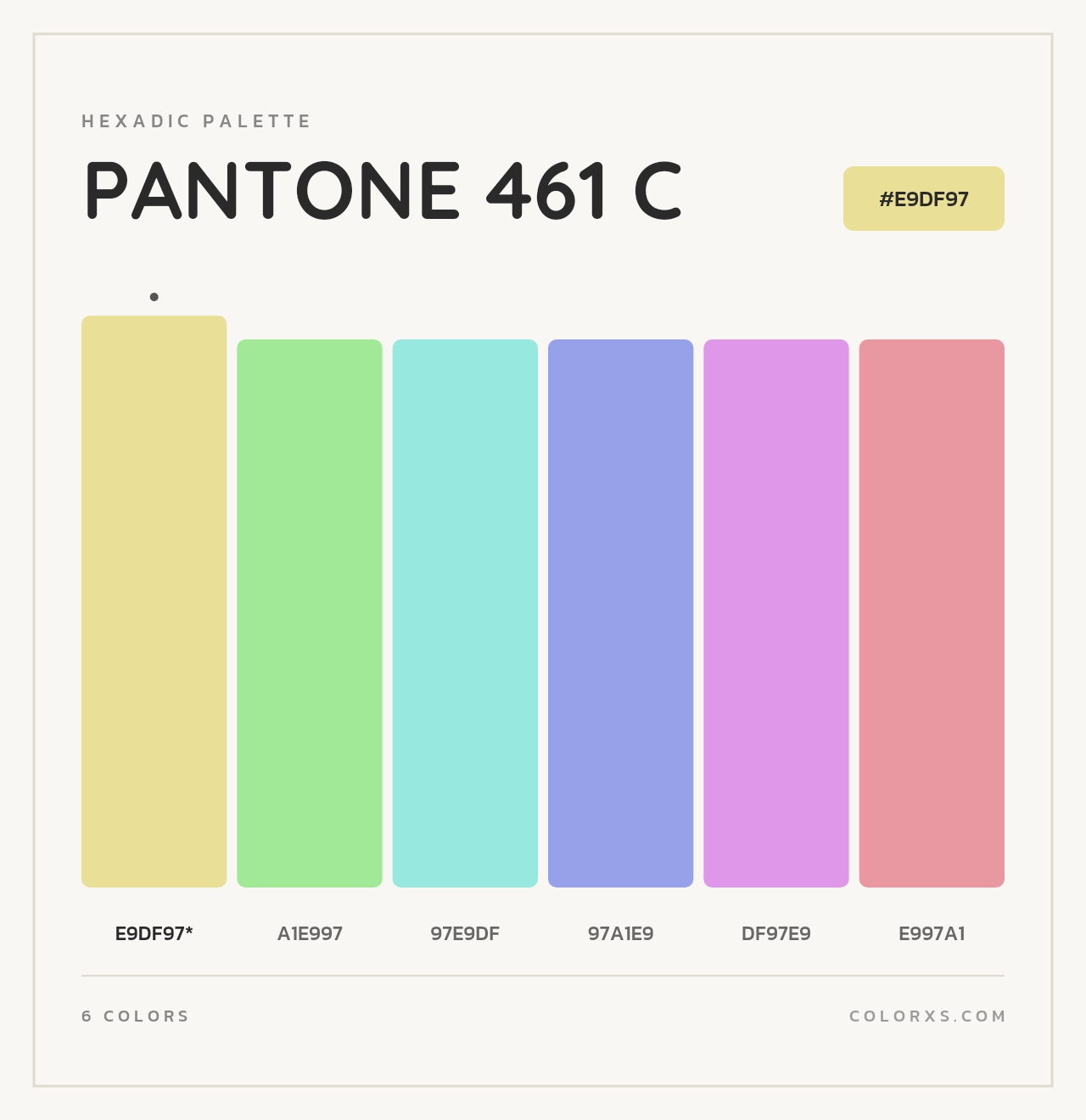 PANTONE 461 C - Hexadic Color Palette