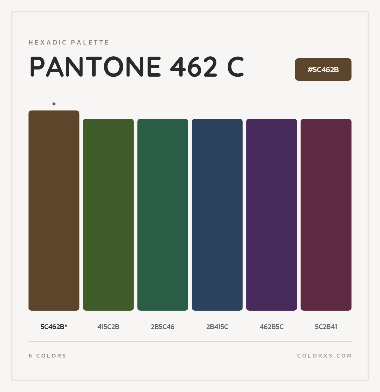 PANTONE 462 C - Hexadic Color Palette