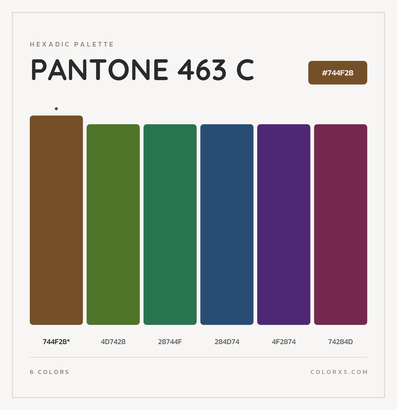 PANTONE 463 C - Hexadic Color Palette