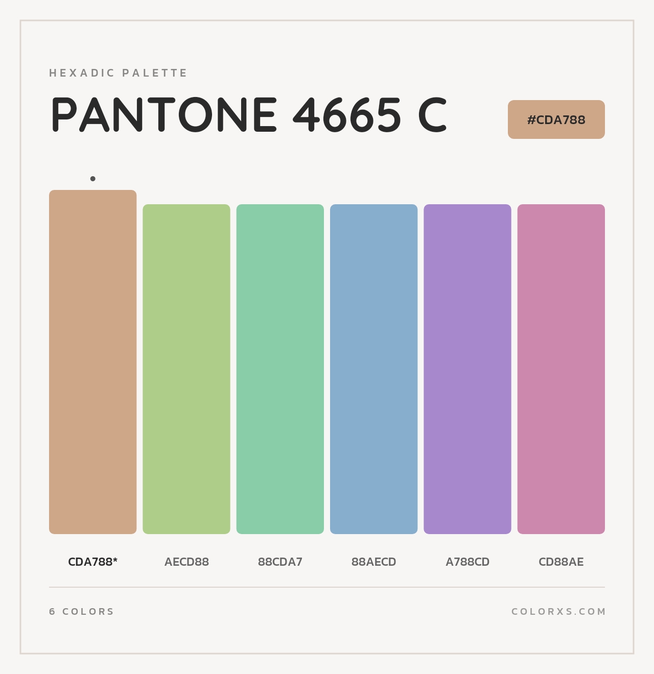PANTONE 4665 C - Hexadic Color Palette