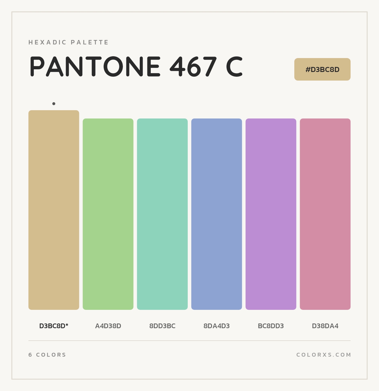 PANTONE 467 C - Hexadic Color Palette