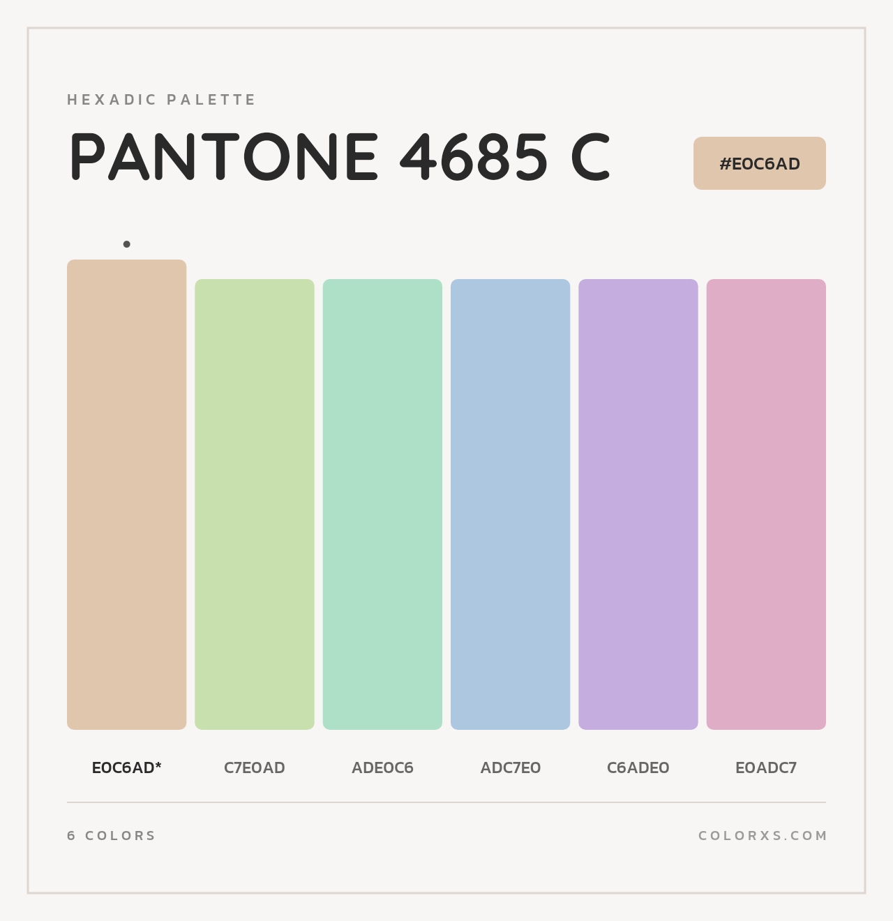 PANTONE 4685 C - Hexadic Color Palette