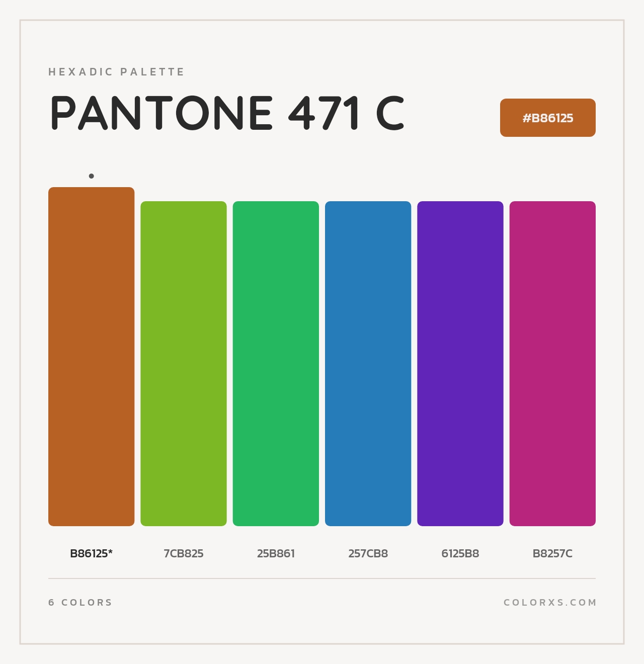 PANTONE 471 C - Hexadic Color Palette