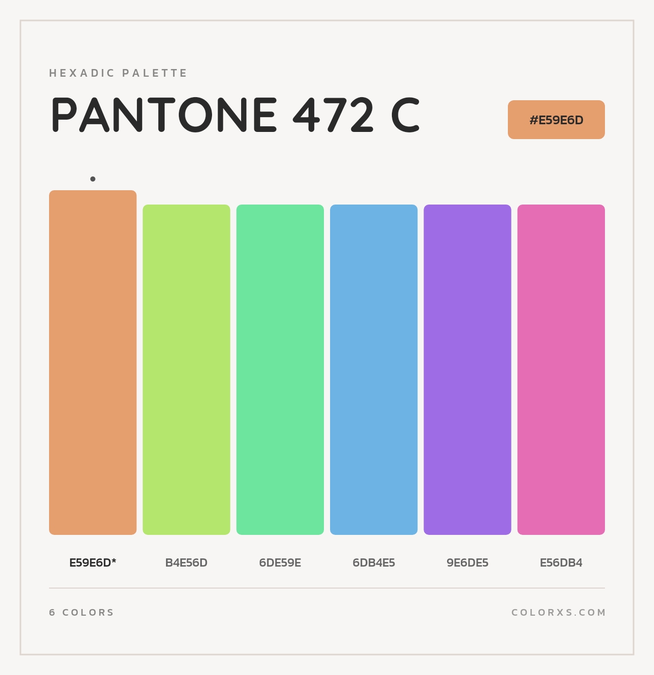 PANTONE 472 C - Hexadic Color Palette