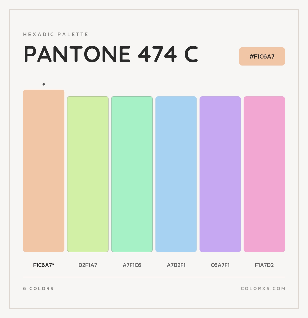 PANTONE 474 C - Hexadic Color Palette