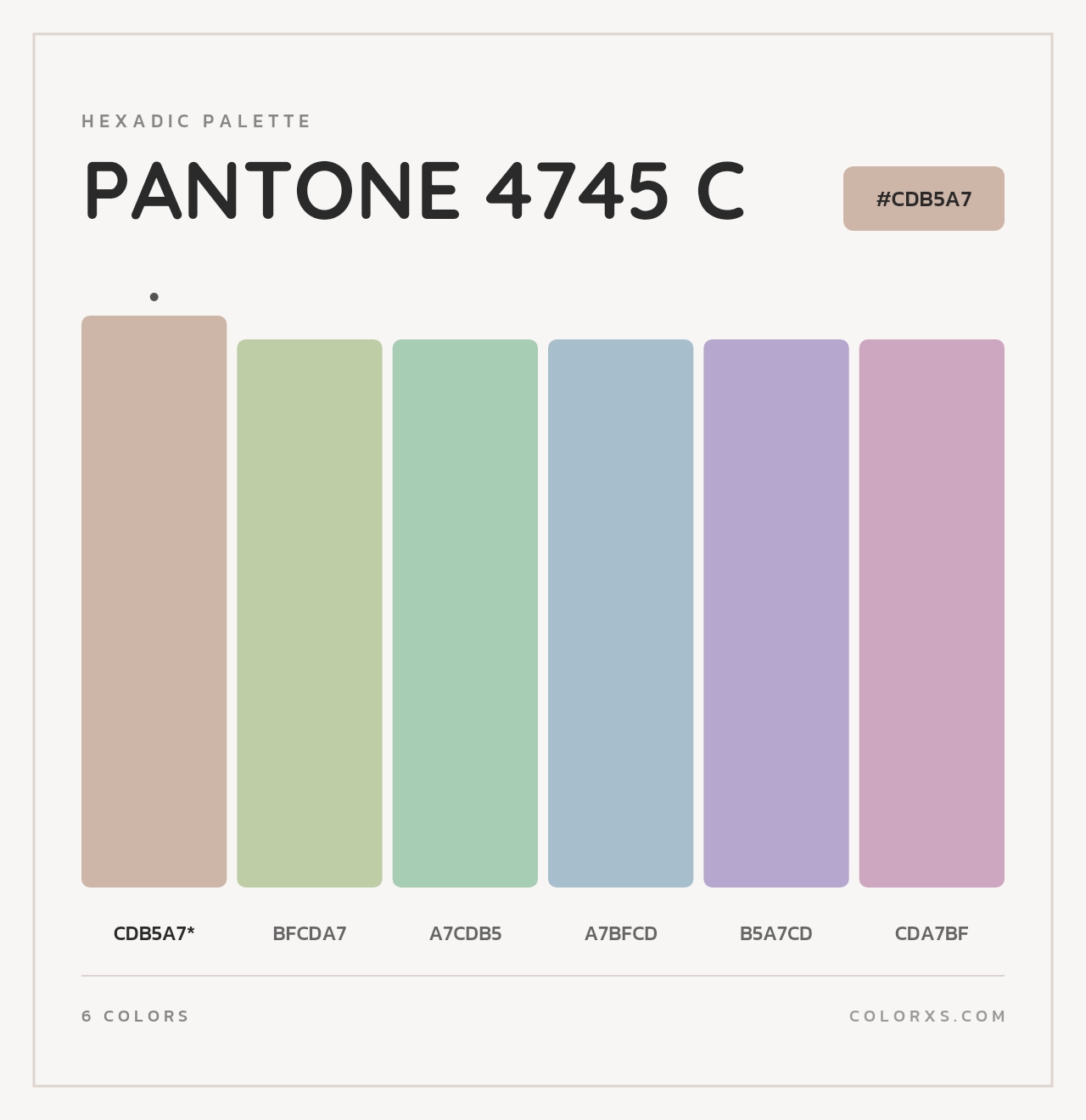 PANTONE 4745 C - Hexadic Color Palette
