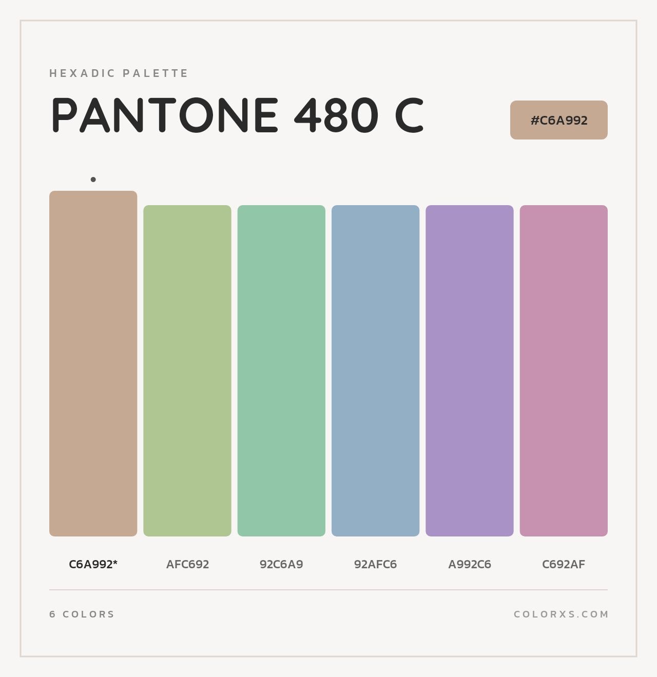 PANTONE 480 C - Hexadic Color Palette