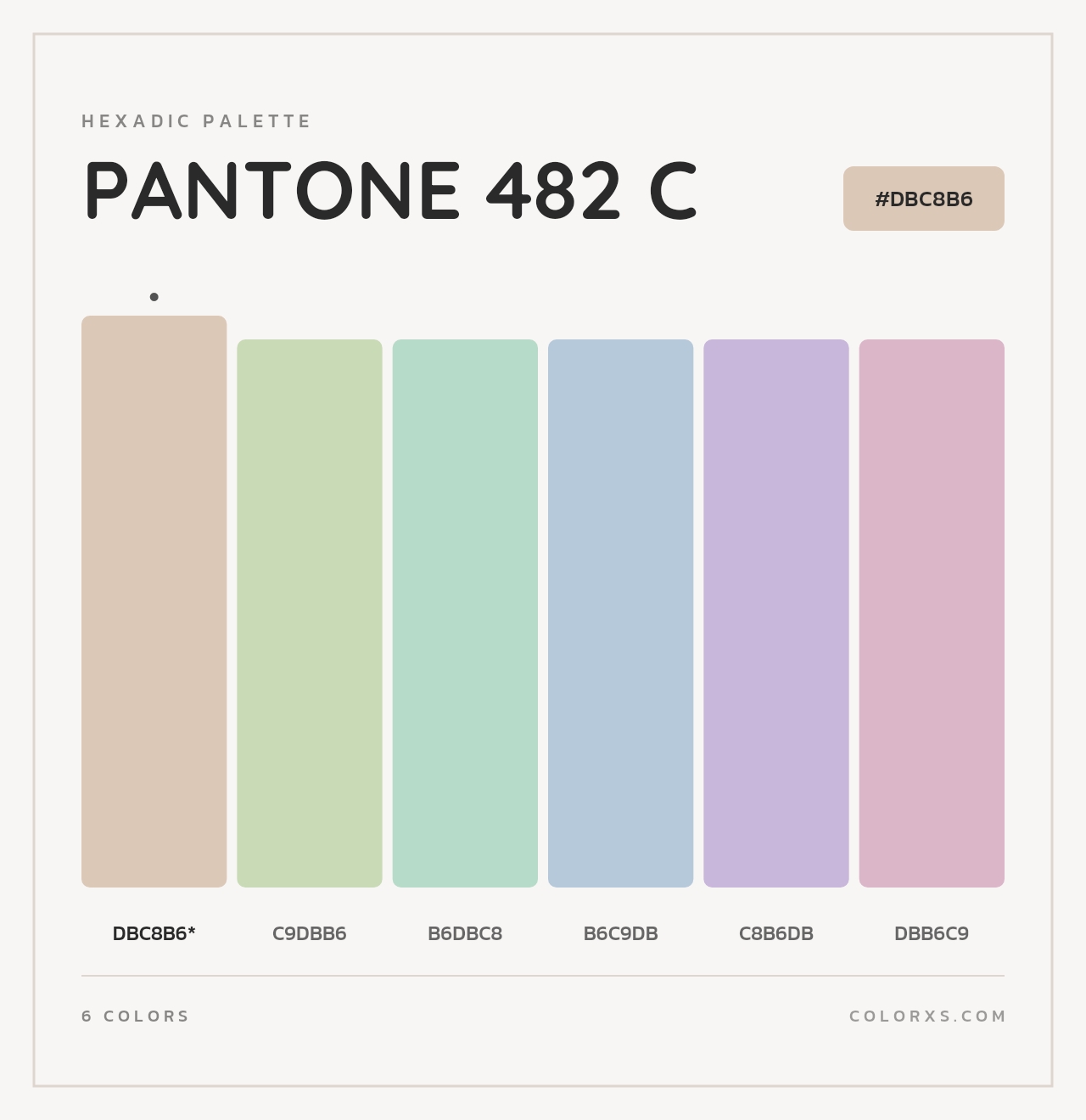 PANTONE 482 C - Hexadic Color Palette