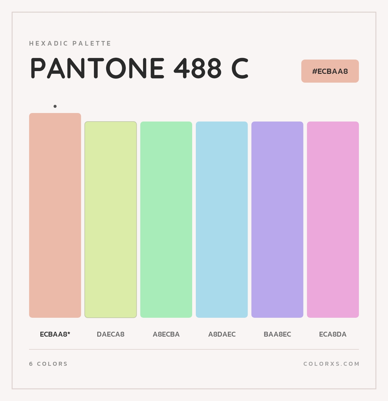 PANTONE 488 C - Hexadic Color Palette