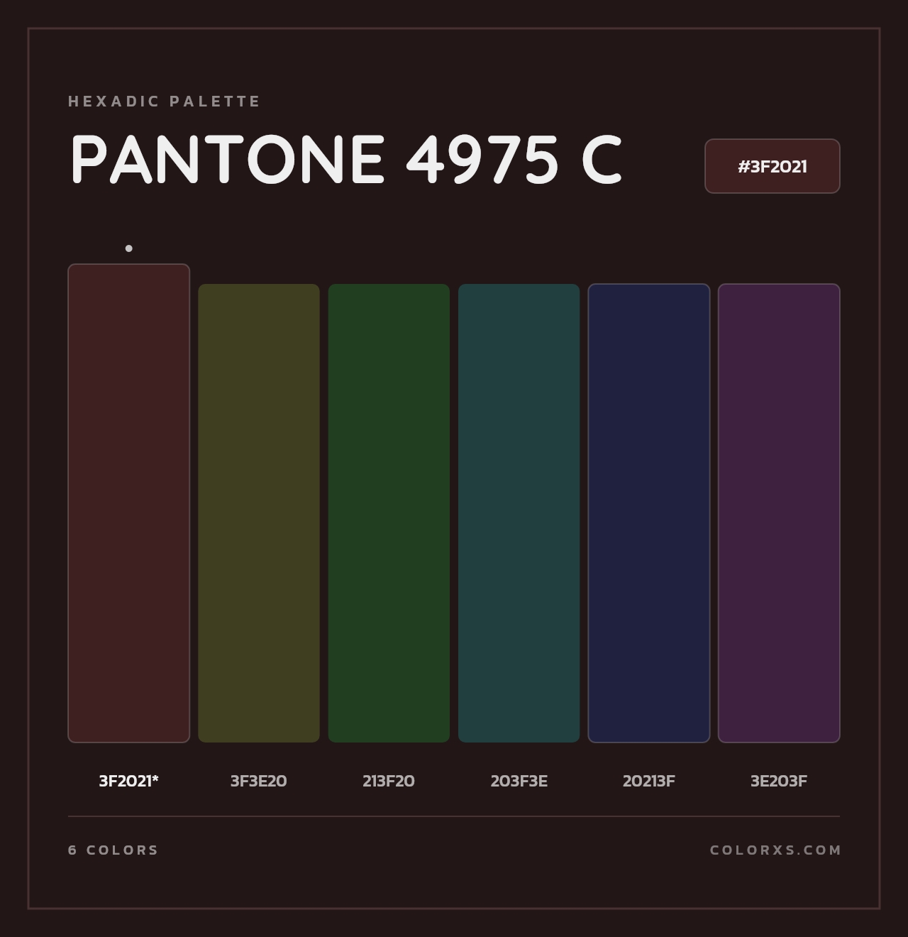PANTONE 4975 C - Hexadic Color Palette