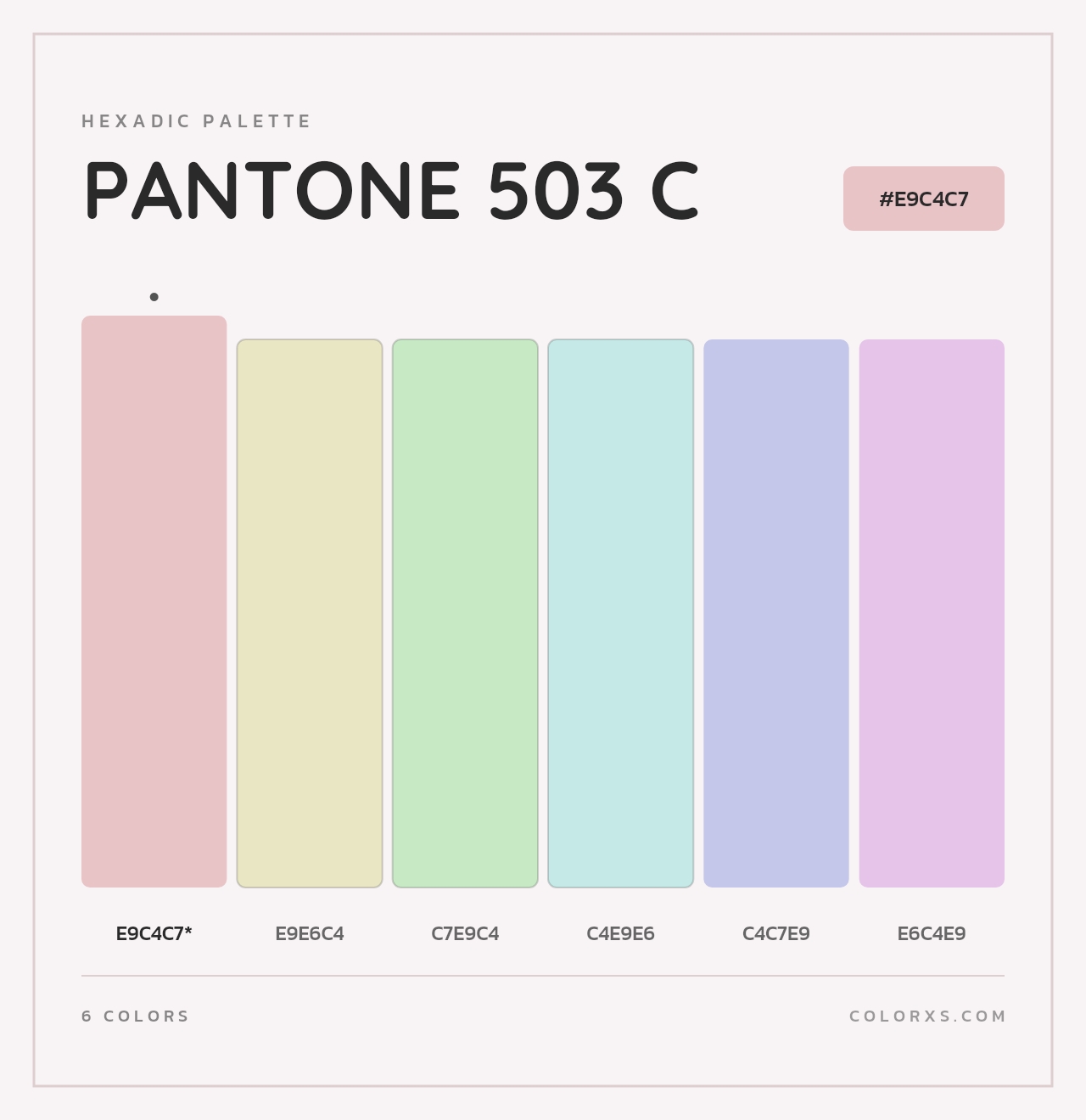 PANTONE 503 C - Hexadic Color Palette