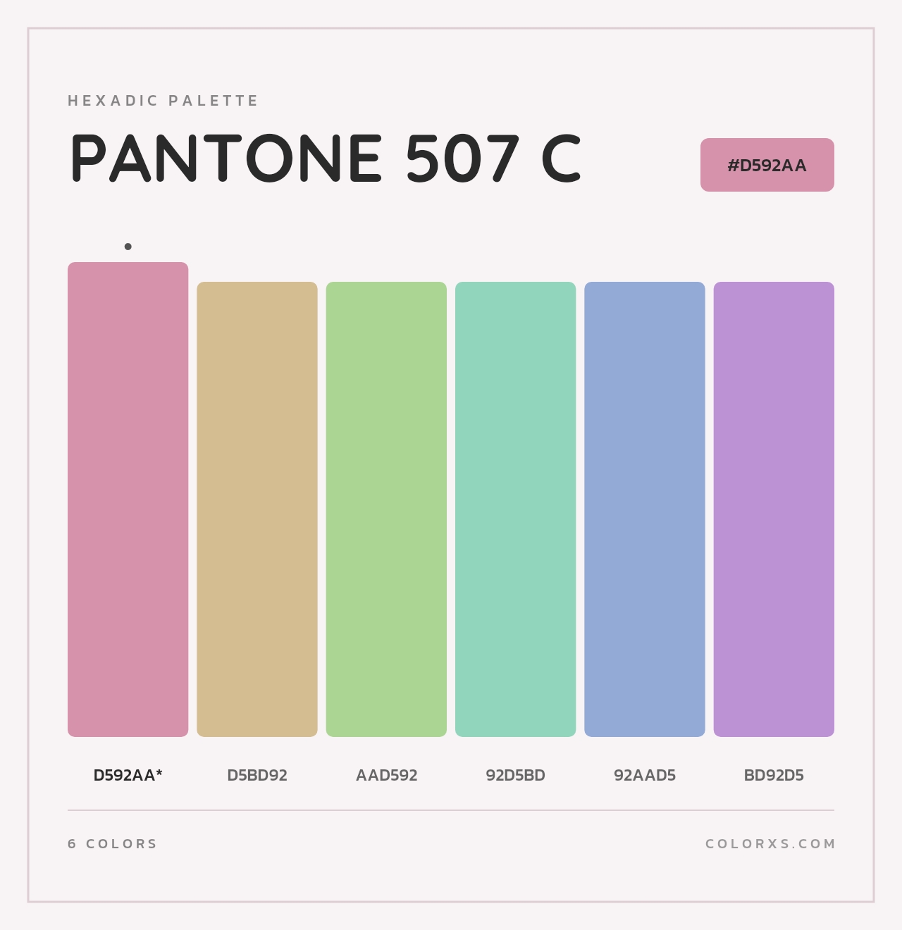 PANTONE 507 C - Hexadic Color Palette