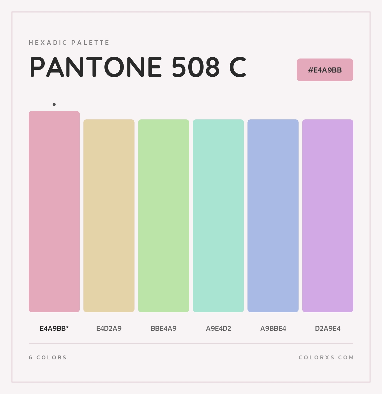 PANTONE 508 C - Hexadic Color Palette