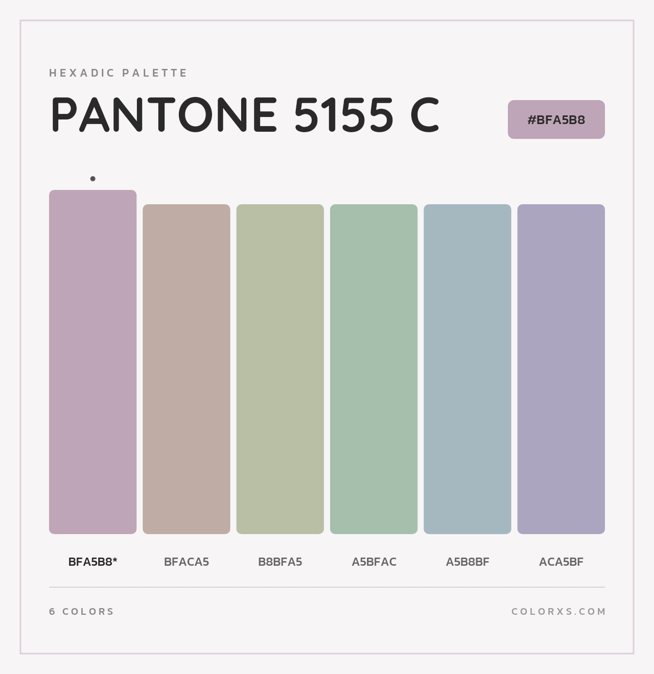 PANTONE 5155 C - Hexadic Color Palette