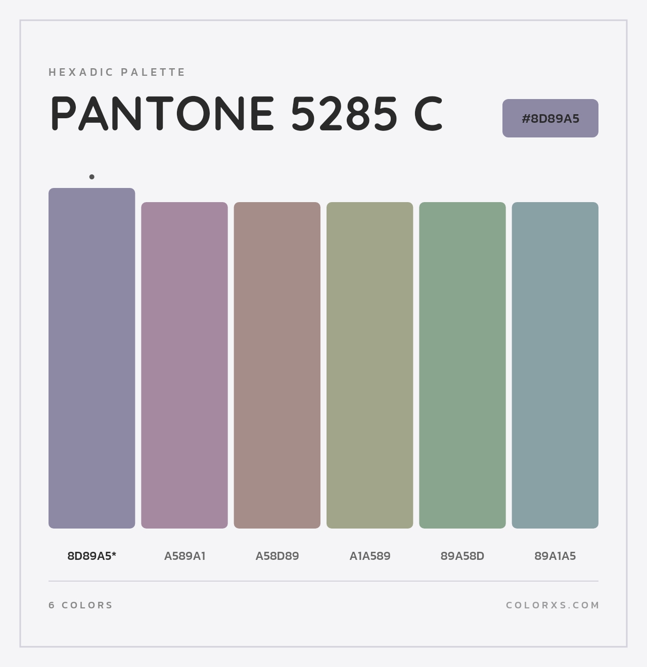 PANTONE 5285 C - Hexadic Color Palette