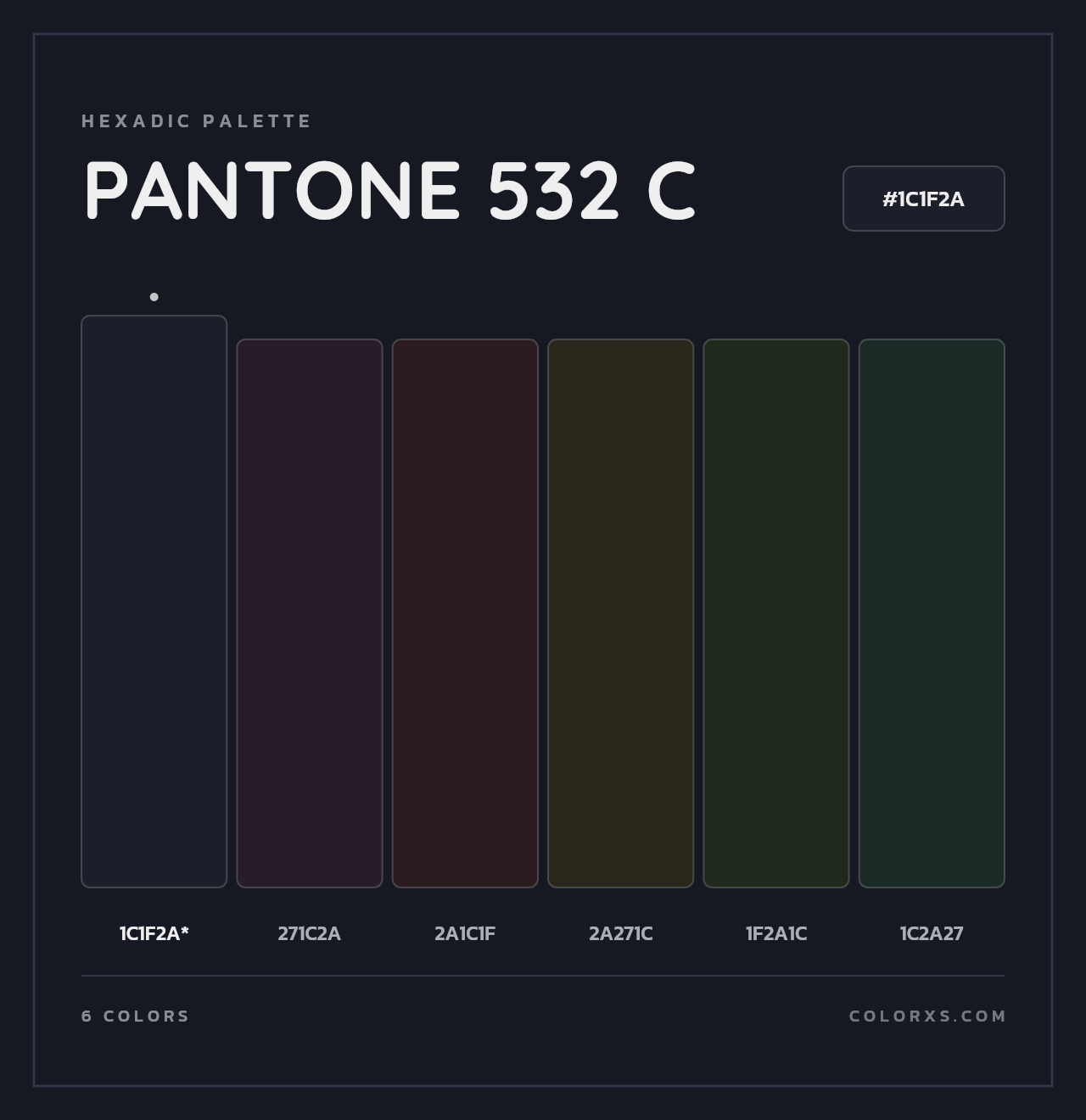 PANTONE 532 C - Hexadic Color Palette