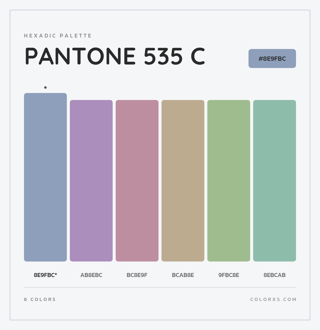 PANTONE 535 C - Hexadic Color Palette