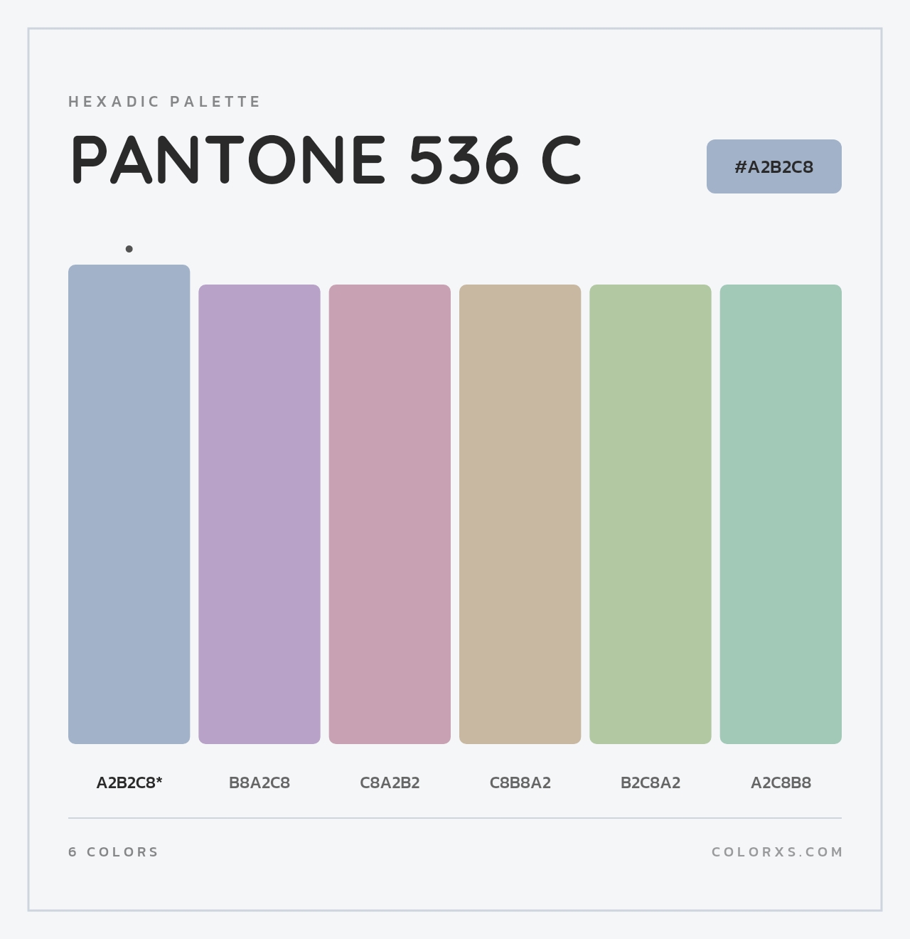 PANTONE 536 C - Hexadic Color Palette