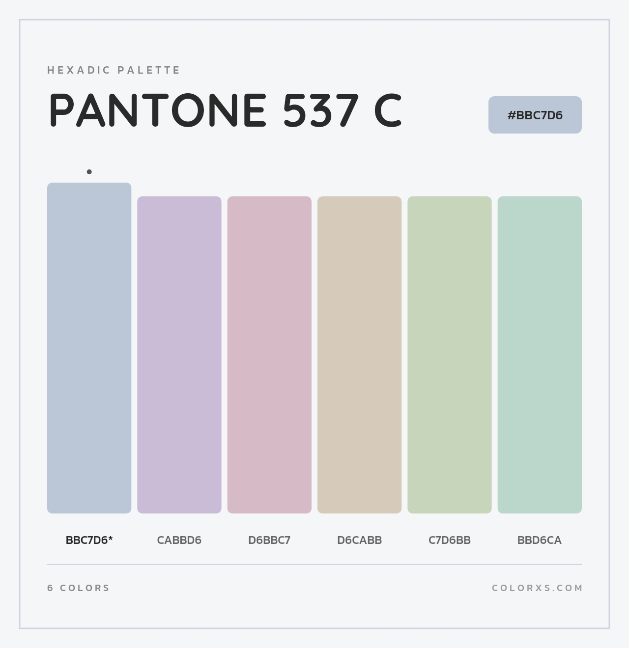 PANTONE 537 C - Hexadic Color Palette
