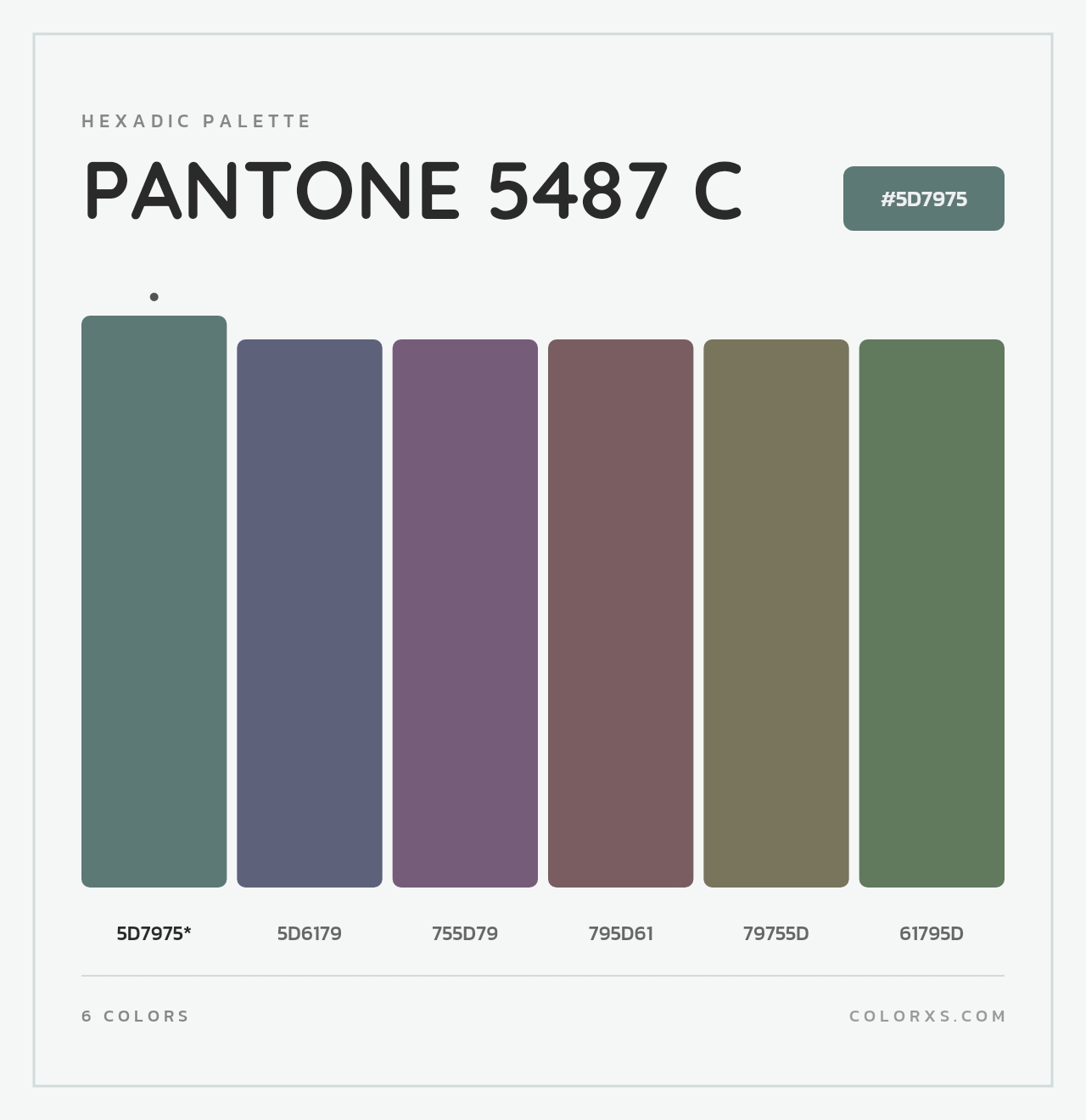 PANTONE 5487 C - Hexadic Color Palette