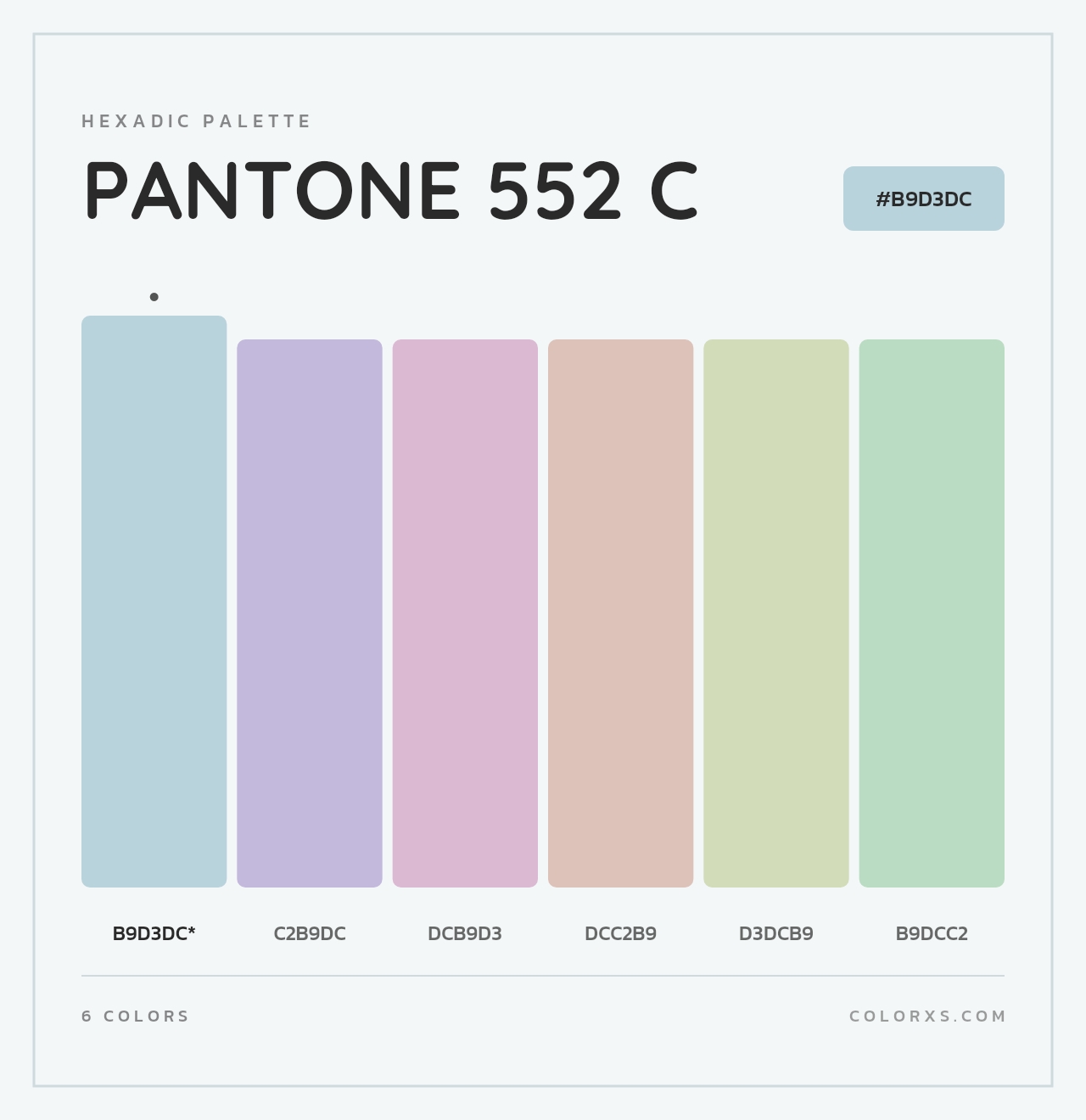 PANTONE 552 C - Hexadic Color Palette