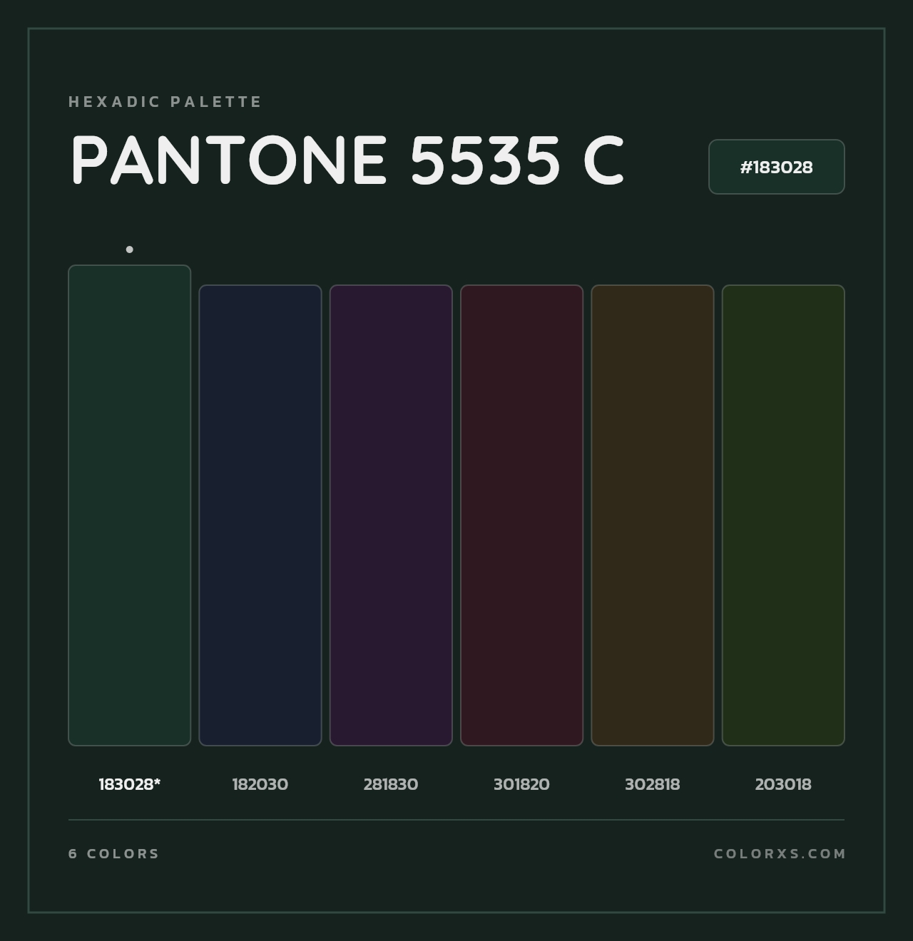 PANTONE 5535 C - Hexadic Color Palette