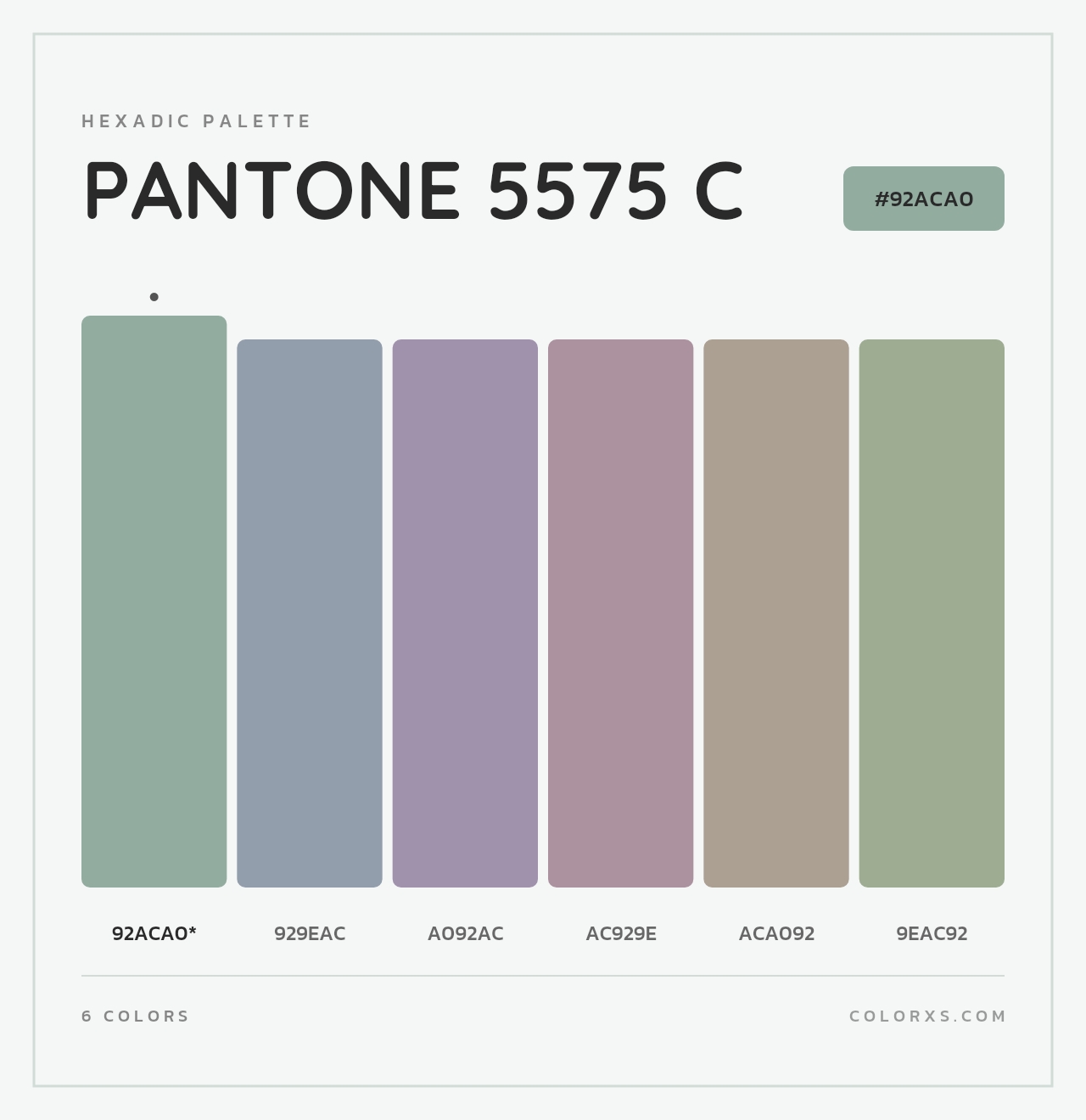 PANTONE 5575 C - Hexadic Color Palette