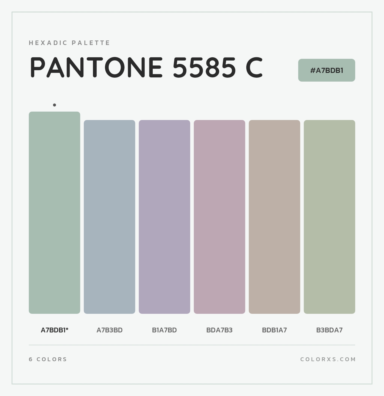 PANTONE 5585 C - Hexadic Color Palette