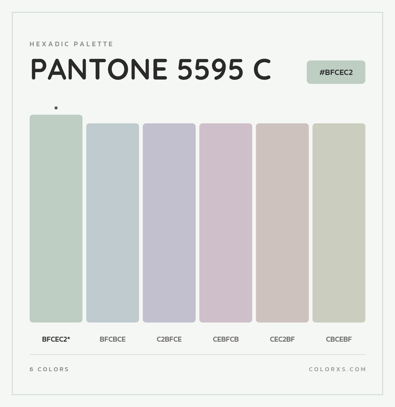 PANTONE 5595 C - Hexadic Color Palette