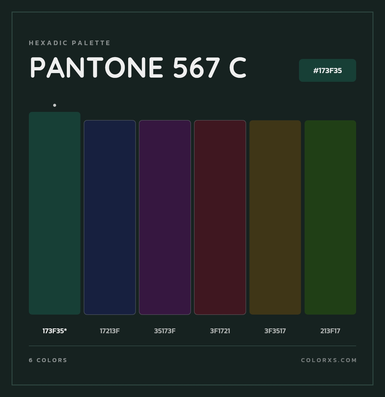 PANTONE 567 C - Hexadic Color Palette
