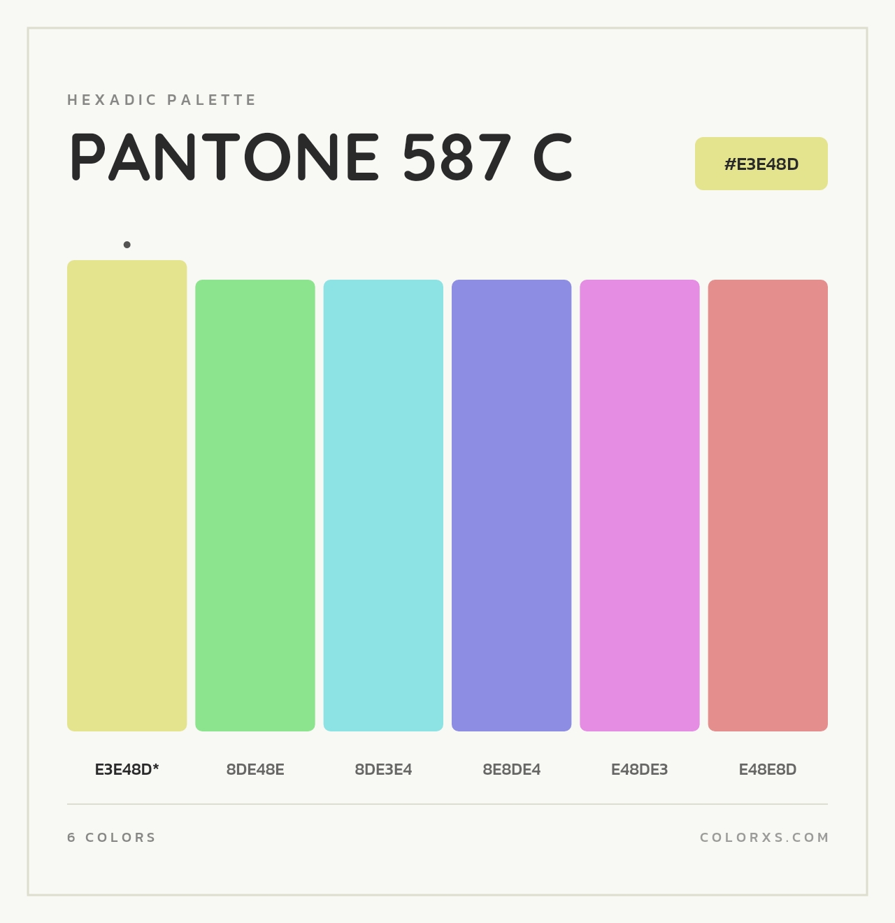 PANTONE 587 C - Hexadic Color Palette