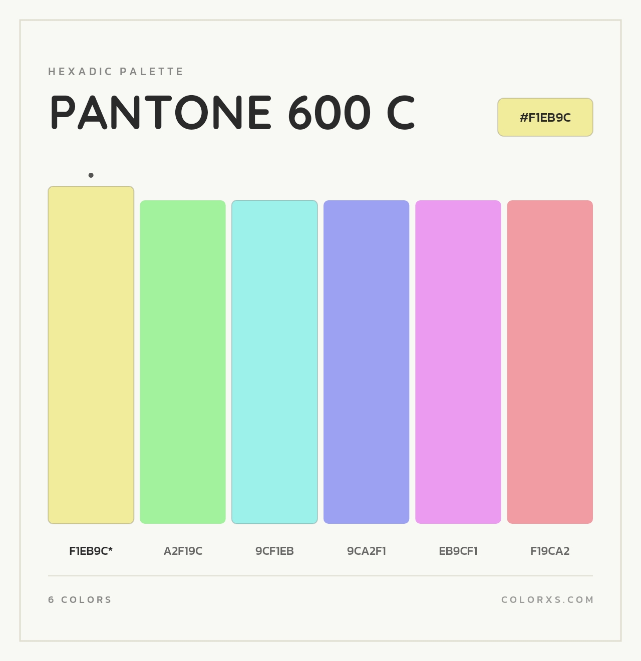 PANTONE 600 C - Hexadic Color Palette