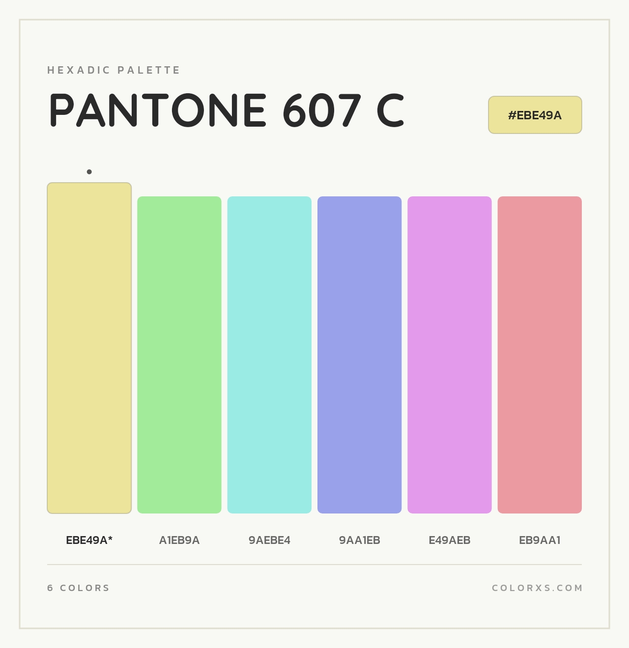 PANTONE 607 C - Hexadic Color Palette
