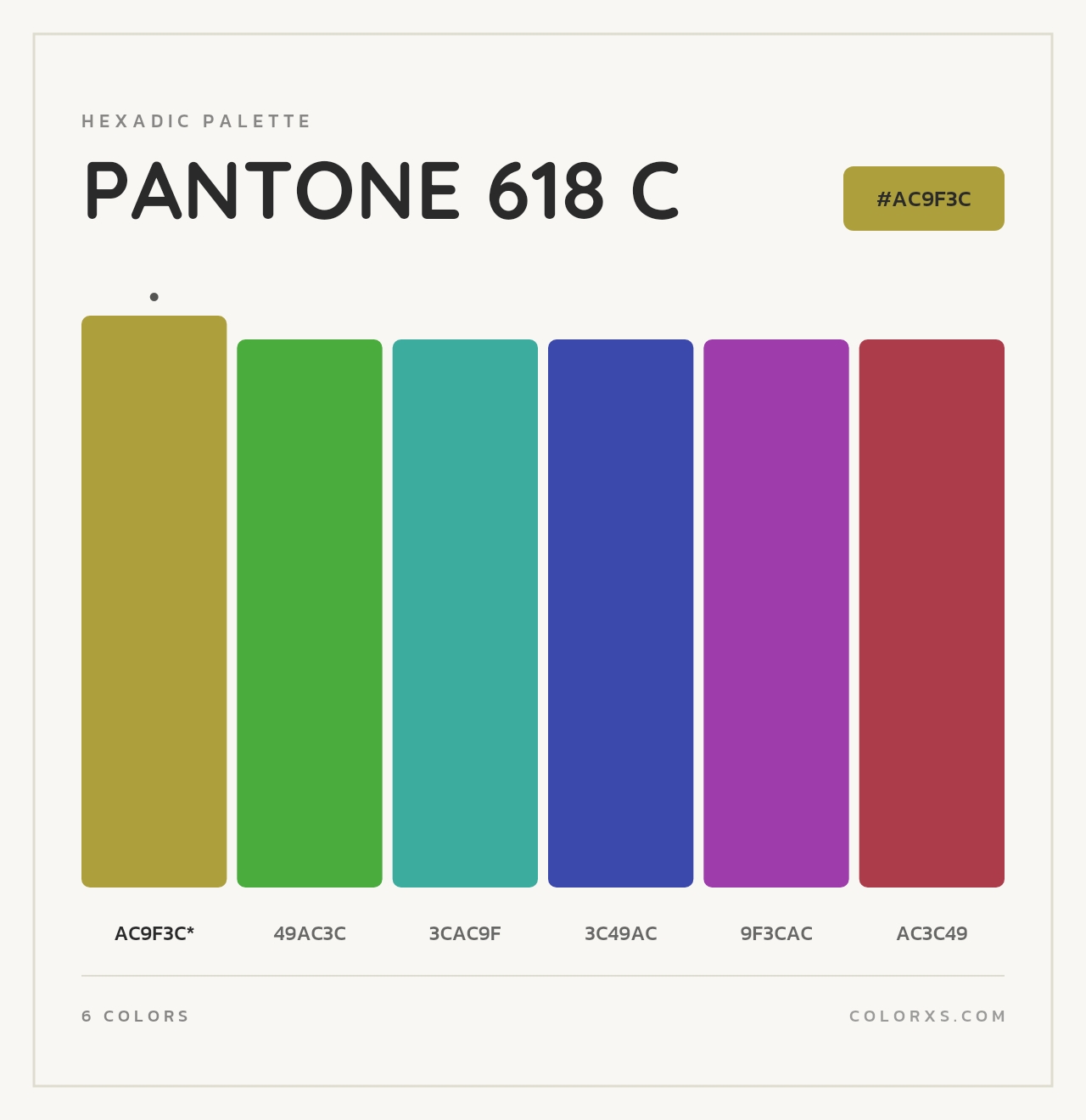 PANTONE 618 C - Hexadic Color Palette