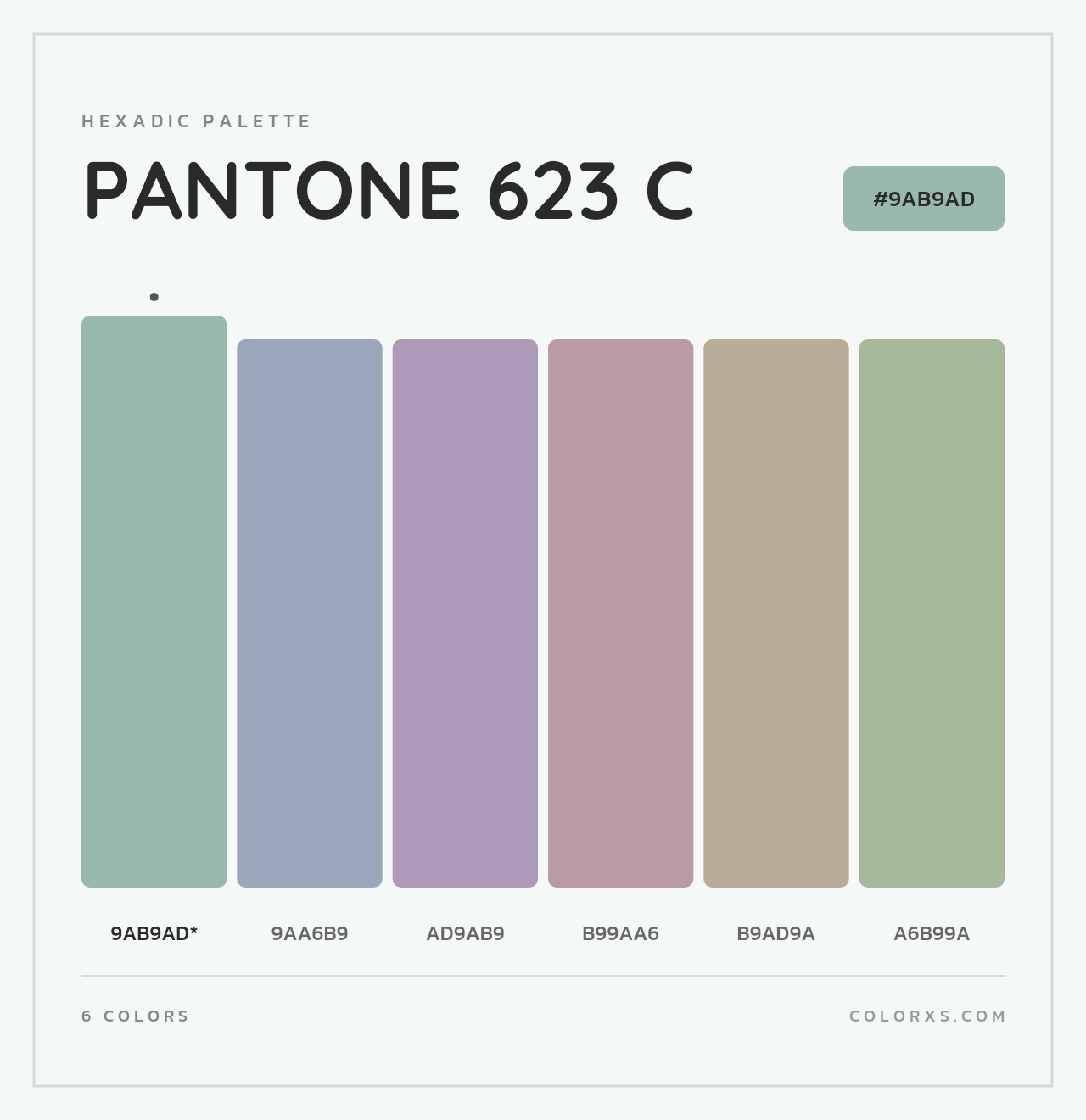 PANTONE 623 C - Hexadic Color Palette